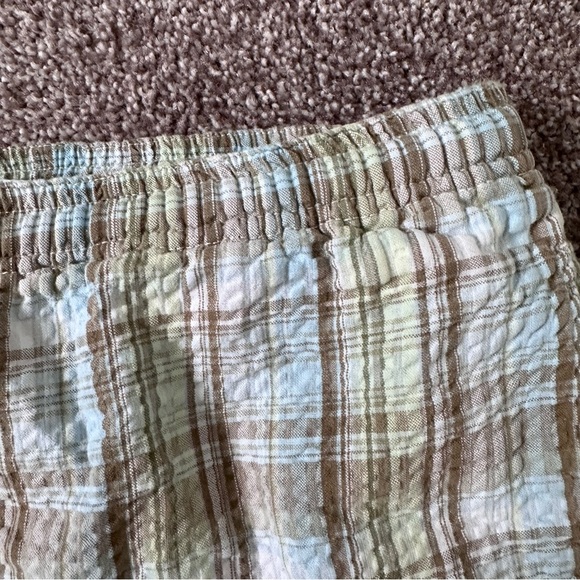 Vintage Blair Pastel Plaid Capri Cropped Pants Womens Size Medium Summer Coastal - Picture 6 of 15